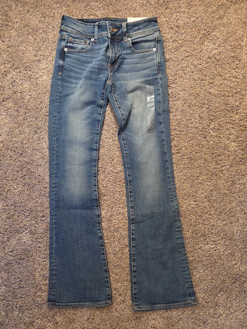 American Eagle Kick Boot Jeans in Medium Blue Women's Size 2 New With Tags